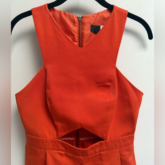 TOPSHOP Women's Orange Sleeveless Cut Out Shorts Jumpsuit - Size 6 - Picture 6 of 10